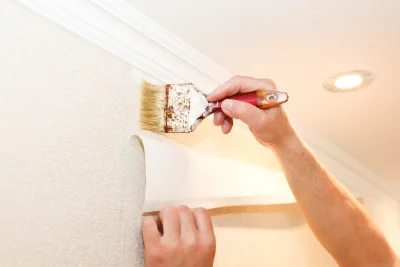 Pose de papier peint à la Tour-sur-Orb — revêtements muraux et toiles de verre